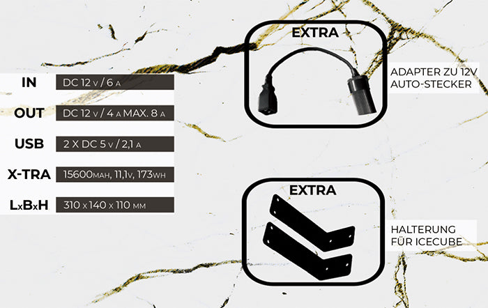 X-TRA 12V Akku für deine IceCube