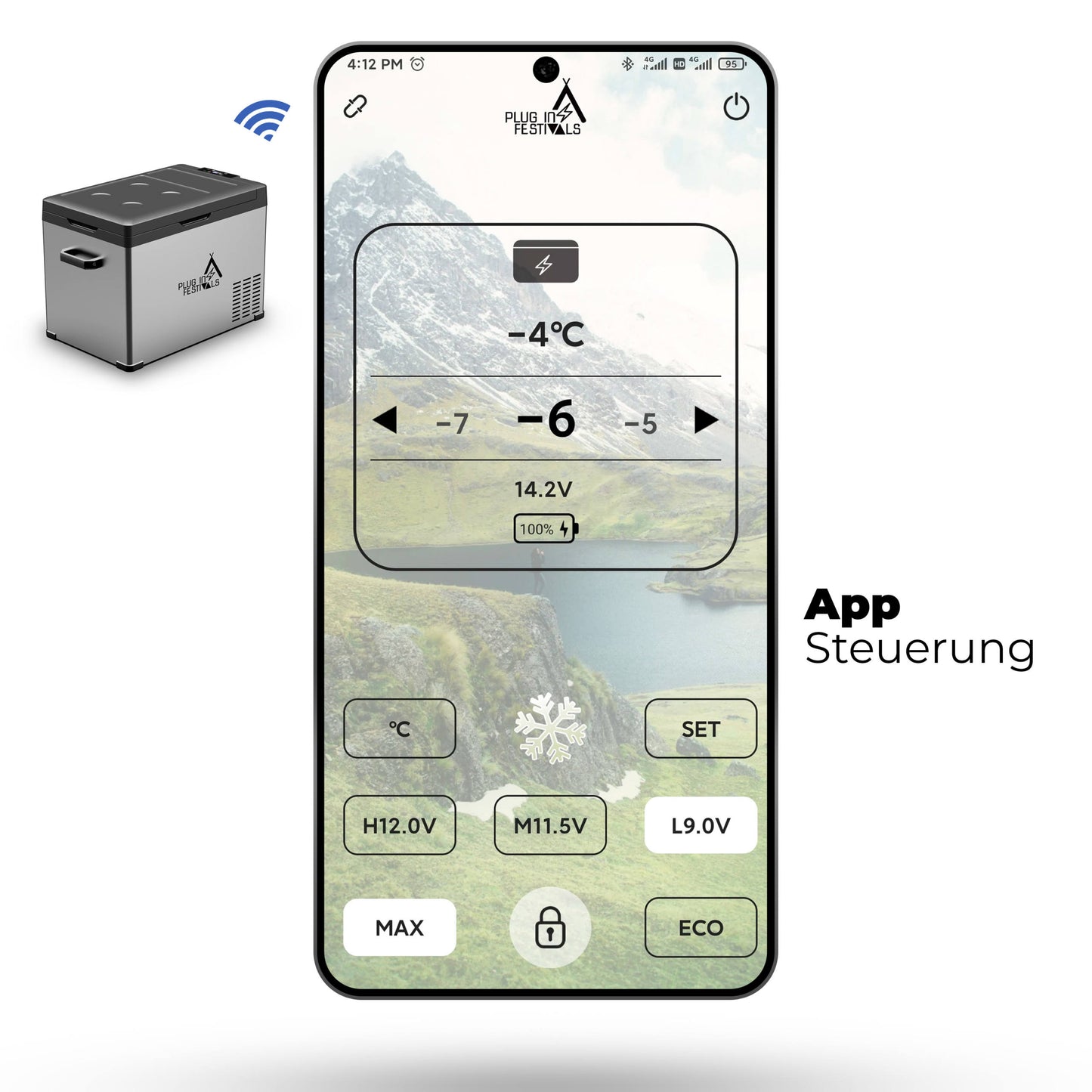 IceCube Plug-in Festivals Kompressorkühlbox mit App-Steuerung NEUE VERSION