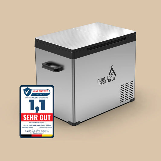 DUAL IceCube Plug-in Festivals Kompressorkühlbox 2 Kühlbereiche mit App-Steuerung