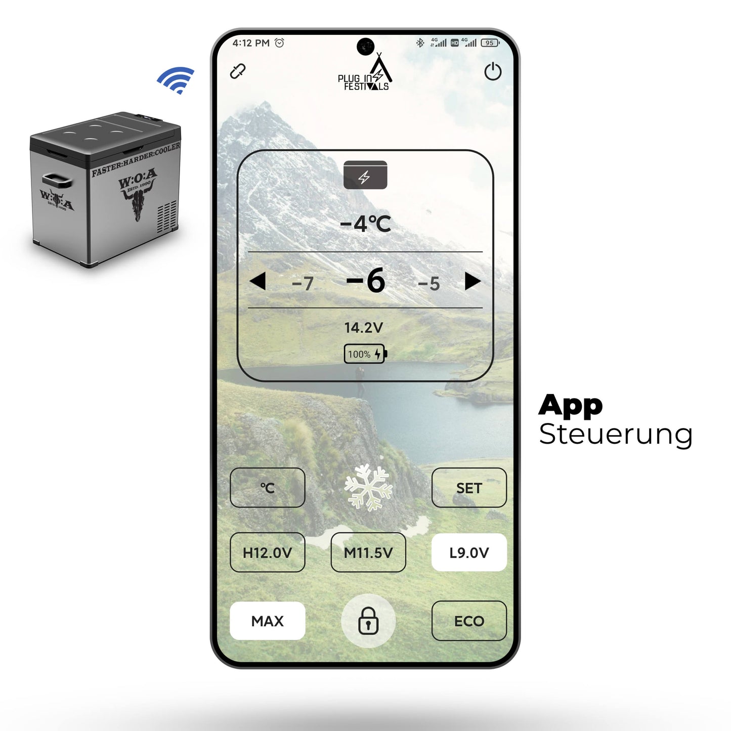 IceCube Plug-in Festivals Kompressorkühlbox mit App-Steuerung NEUE VERSION