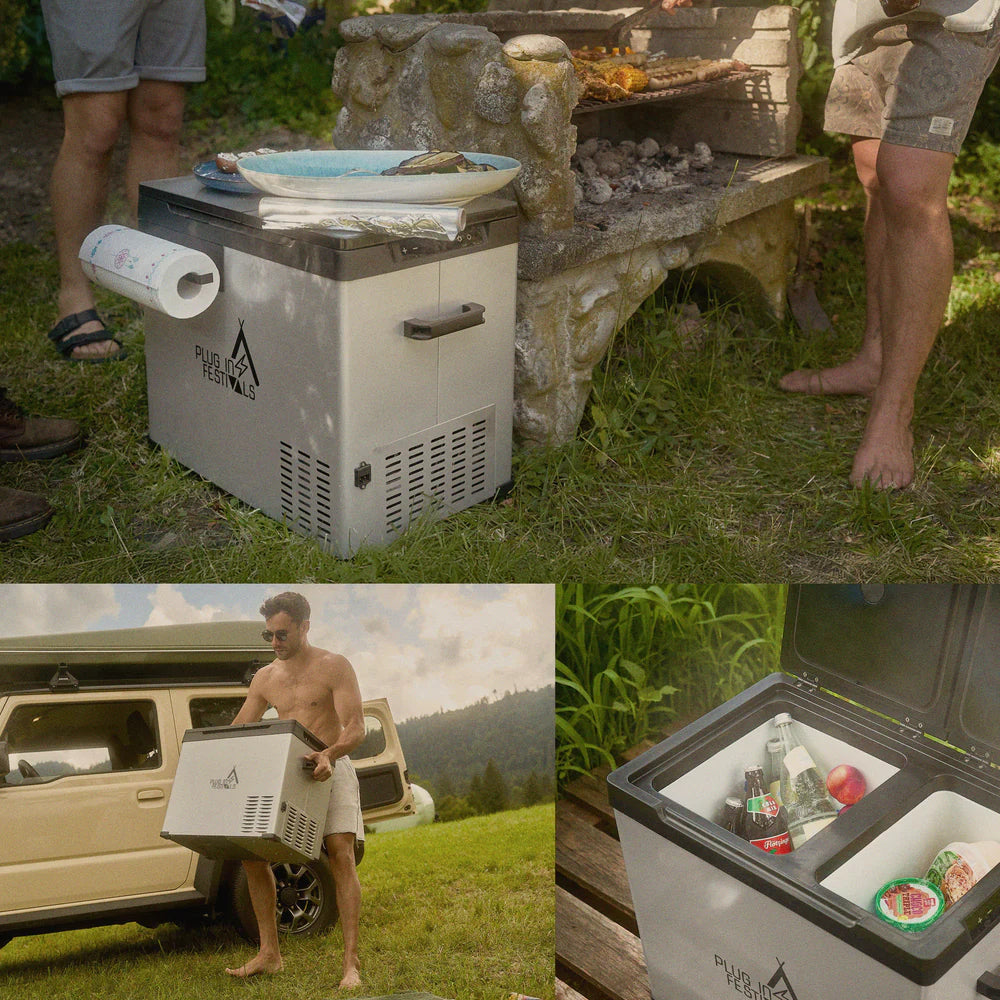 DUAL IceCube Plug-in Festivals Kompressorkühlbox 2 Kühlbereiche mit App-Steuerung