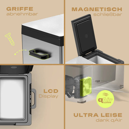 DUAL IceCube Plug-in Festivals Kompressorkühlbox 2 Kühlbereiche mit App-Steuerung