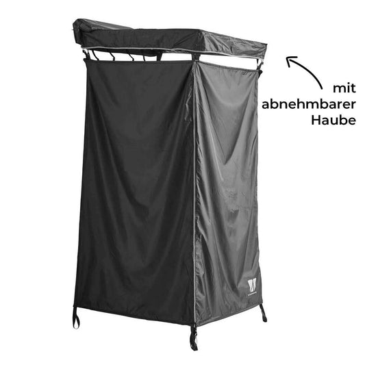 Duschzelt mit Regenhaube 100cm schwarz Vickywood